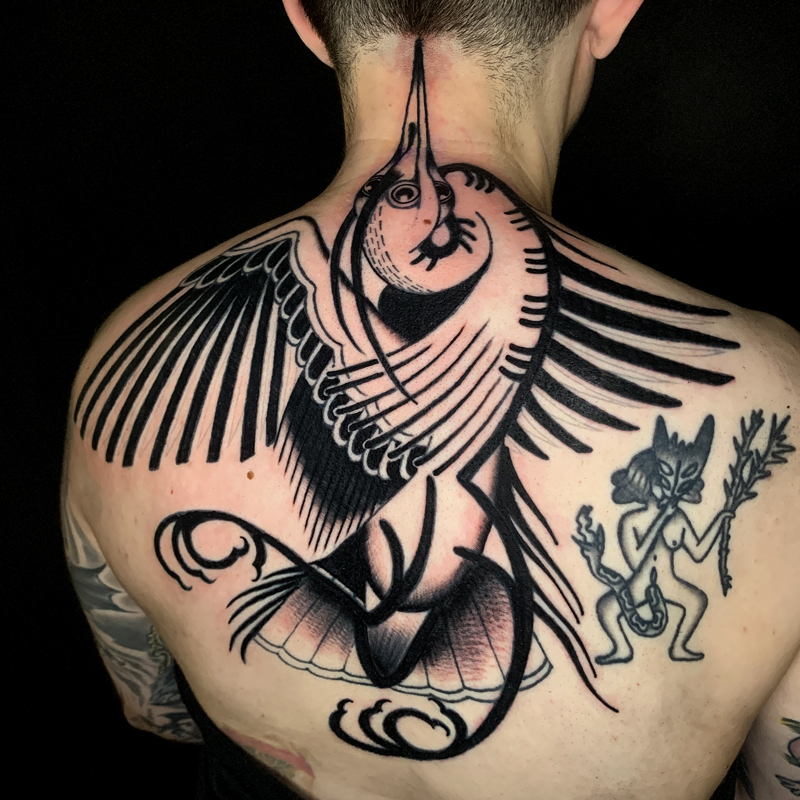 Hoenir Norse God Tattoo by Caitlin Drake McKay